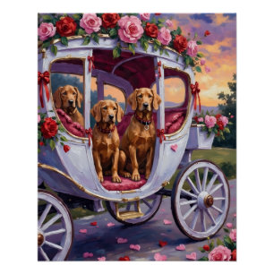 Vizsla Hond Valentijnsdag Perfect Poster