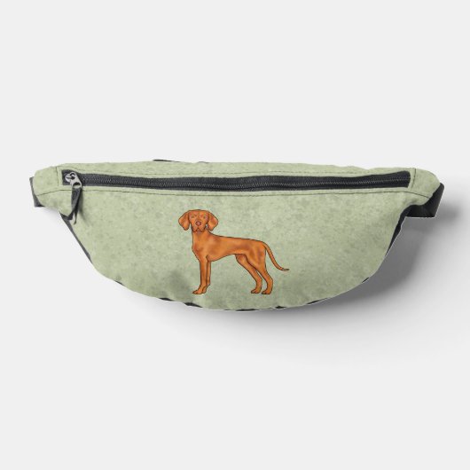 Vizsla Hongrois Chien Pointer Cartoon Mignon Vert (Poser)