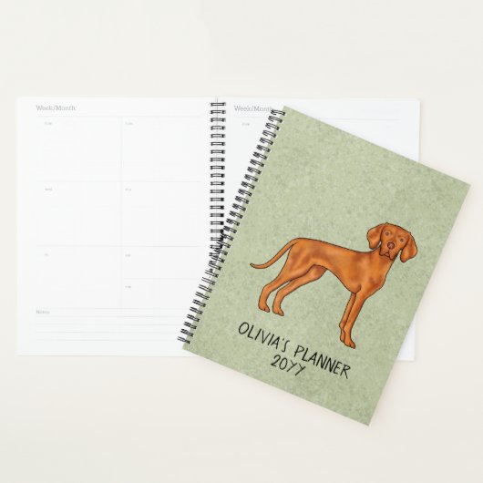 Vizsla Hongrois mignon Pointeur Doigt Avec Texte V (Devant avec enveloppe)