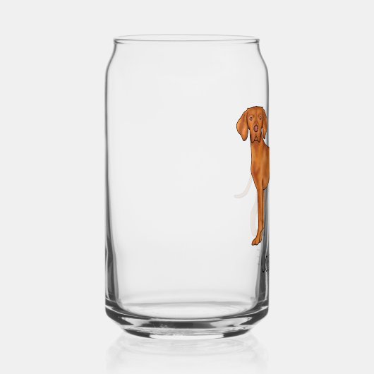 Vizsla Hongroise Cute Pointer Chien Avec Nom Perso (Droite)