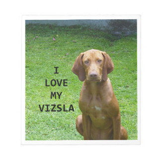 vizsla houdt van notitieblok