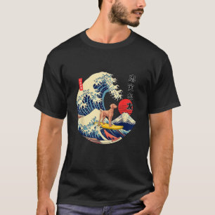 Vizsla Japanse Kanagawa Golf Surf Loale Hond Manne T-shirt