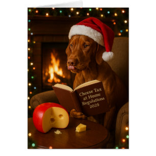 Vizsla 'Kaasbelasting' kerstkaart