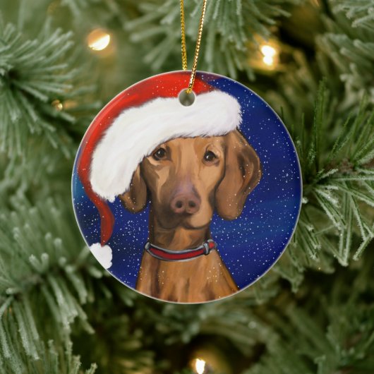 Vizsla Keramisch Ornament (Boom)