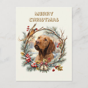 Vizsla Kerst  Feestdagenkaart