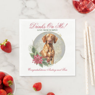  Vizsla Kerst Huwelijk Servetten Met Honden Foto