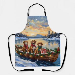 Vizsla Kerstboot Vakantie Schort