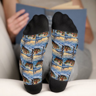 Vizsla Kerstboot Vakantie Sokken