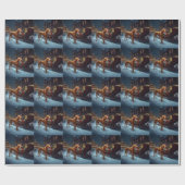 Vizsla Kerstfeest Seizoen Cadeaupapier (Vlak)