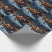 Vizsla Kerstfeest Seizoen Cadeaupapier (Hoek)