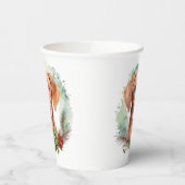 Vizsla Kerstkrans Feestelijke Pup Papieren Bekers (Links)