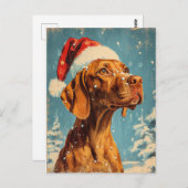 Vizsla Kerstmis Briefkaart (Voorkant / Achterkant)