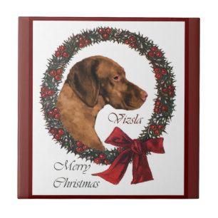Vizsla Kerstmis Tegeltje