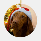 Vizsla kerstversiering (Dolly) Keramisch Ornament (Voorkant)
