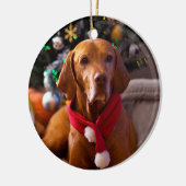 Vizsla kerstversiering (Henry) Keramisch Ornament (Links)