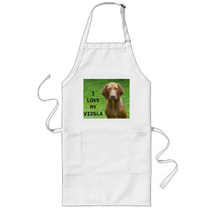 vizsla liefde met afbeelding lang schort