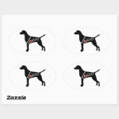 Vizsla Love Ovale Sticker (Vel)