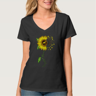 Vizsla Ma Sunflower Vizsla Dog Mama T-shirt