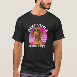 Vizsla Moeder Voor Vrouwen Retro Schattige Hongaar T-shirt