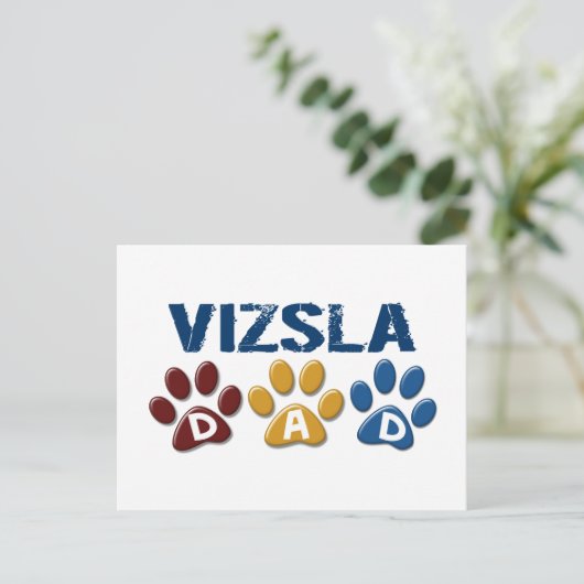 VIZSLA Paw Print 1 Briefkaart (Staand voorkant)
