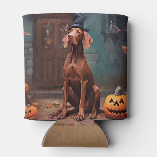 Vizsla pompoenen Halloween eng Blikjeskoeler (Achterkant)