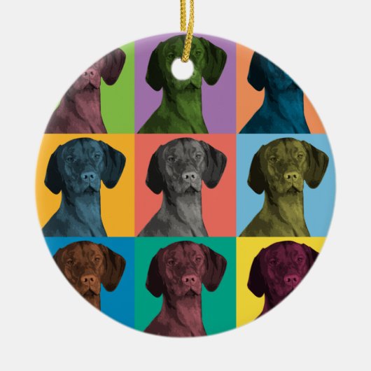 Vizsla Pop-Art Ornament (Voorkant)
