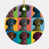 Vizsla Pop-Art Ornament (Achterkant)