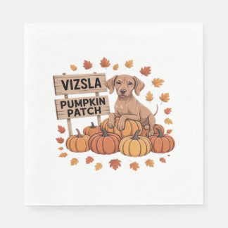 Vizsla Pumpkin Patch Hondenliefhebbers Thanksgivin Servet