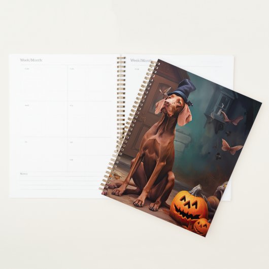 Vizsla Pumpkins Halloween Épouvantable (Devant avec enveloppe)