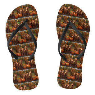 Vizsla Puppy Herfst Delight Pompoen Teenslippers