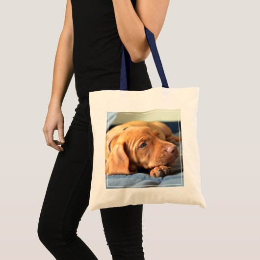 Vizsla puppy Rust op zijn poot Tote Bag (Voorkant (product))