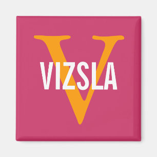 Vizsla Ras Monogram Ontwerp Magneet