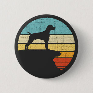 Vizsla Retro Vintage 60s 70s Hondenliefhebber Eige Ronde Button 5,7 Cm