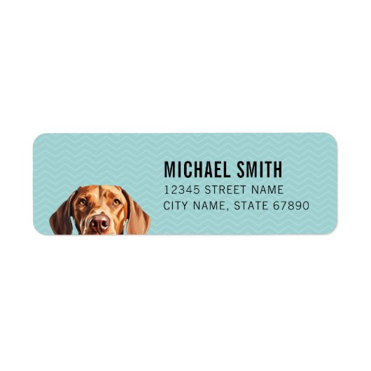 Vizsla Return Address Labels (Voorkant)