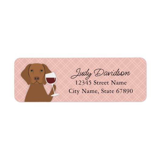 Vizsla Return Address Labels (Voorkant)