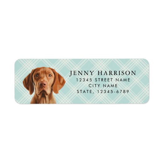 Vizsla Return Address Labels (Voorkant)