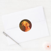 Vizsla Ronde Sticker (Envelop)