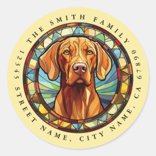 Vizsla ronde Stickers