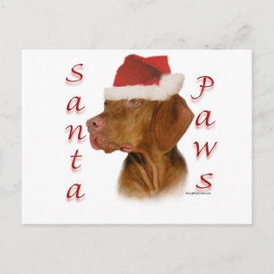 Vizsla Santa Paws Feestdagenkaart