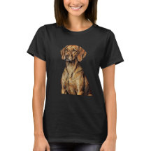 Vizsla-schetsstijl-illustratie T-shirt