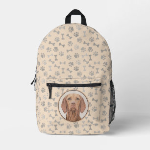 Vizsla-schildering - Cute Original Dog Art Bedrukte Rugzak