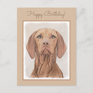 Vizsla-schildering - Cute Original Dog Art Briefkaart