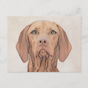 Vizsla-schildering - Cute Original Dog Art Briefkaart