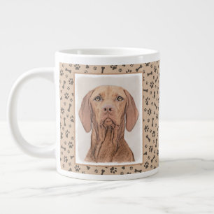 Vizsla-schildering - Cute Original Dog Art Extra Grote Beker
