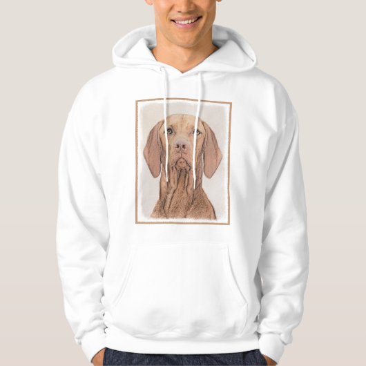 Vizsla-schildering - Cute Original Dog Art Hoodie (Voorkant)