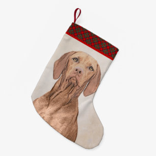 Vizsla-schildering - Cute Original Dog Art Kleine Kerstsok