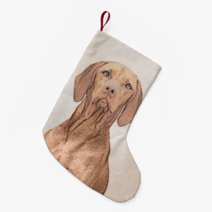 Vizsla-schildering - Cute Original Dog Art Kleine Kerstsok