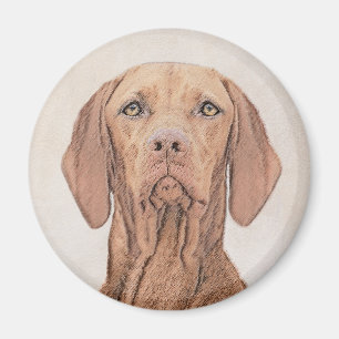 Vizsla-schildering - Cute Original Dog Art Magneet
