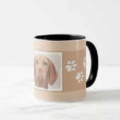 Vizsla-schildering - Cute Original Dog Art Mok (Voorkant rechts)