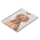 Vizsla-schildering - Cute Original Dog Art Notitieboek (Linkerzijde)